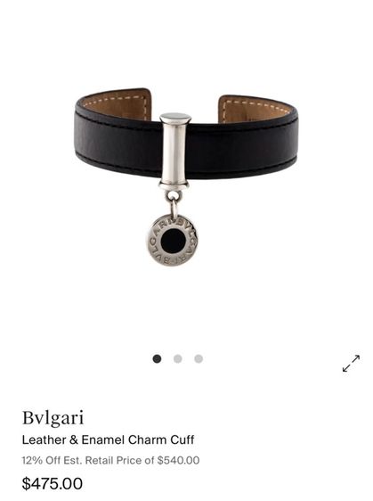 กำไลข้อมือหนังบุลการี ชาร์มเคลือบอีนาเมล โลโก้แบรนด์ รูปที่ 7