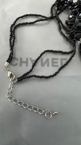 Murano Glass White ORCHID Black Pendant Necklace สร้อยคอจี้รูปกล้วยไม้สีขาวแก้วมูราโน่สี รูปที่ 7