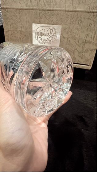 แก้ววิสกี้คริสตัลโบฮีเมียน จากสาธารณรัฐเช็ก งานเจียรไน รูปที่ 4