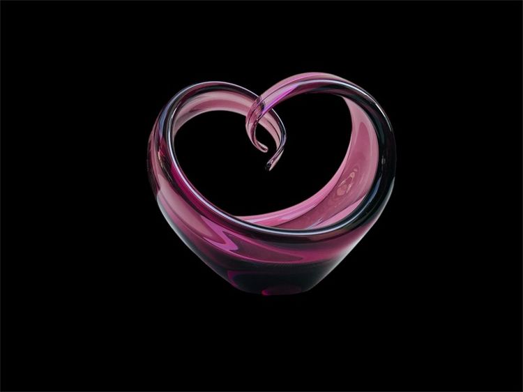 อื่นๆ Sghr Heart Curva  Purple Glass Heart แจกันแก้วรูปหัวใจ สีม่วง