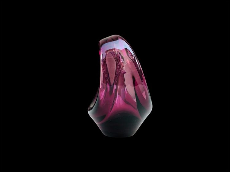 Sghr Heart Curva  Purple Glass Heart แจกันแก้วรูปหัวใจ สีม่วง รูปที่ 6