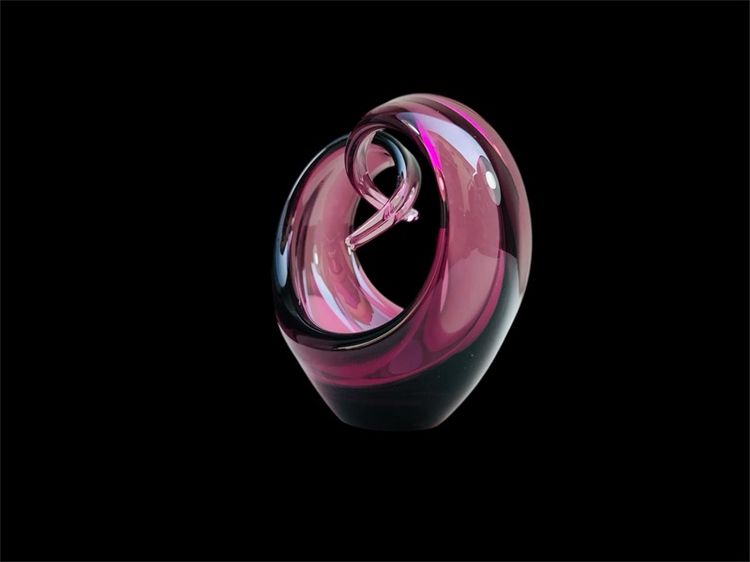 Sghr Heart Curva  Purple Glass Heart แจกันแก้วรูปหัวใจ สีม่วง รูปที่ 3
