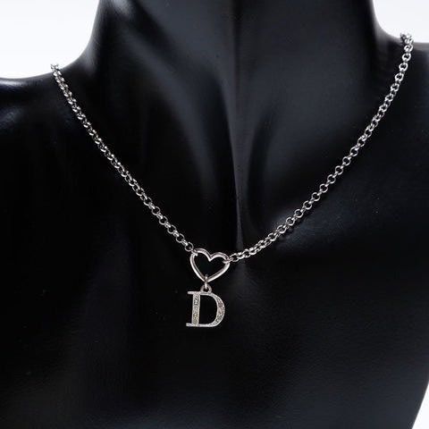 Christian Dior Heart D Logo Necklace Silver สร้อยคอ คริสเตียน ดิออร์ ฮาร์ท ดี โลโก้ สีเงิน  รูปที่ 9