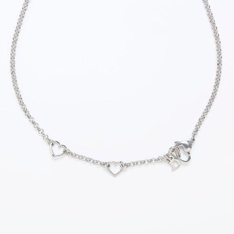Christian Dior Heart D Logo Necklace Silver สร้อยคอ คริสเตียน ดิออร์ ฮาร์ท ดี โลโก้ สีเงิน  รูปที่ 8