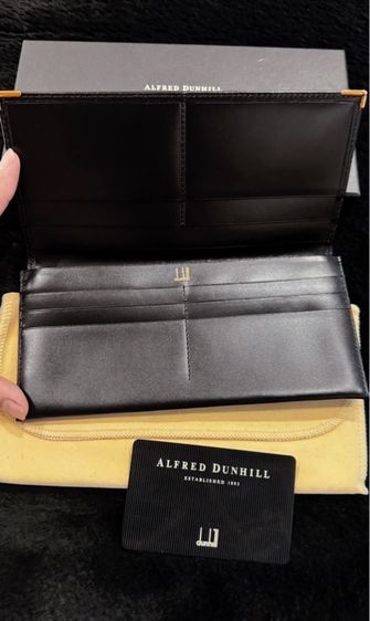 กระเป๋าสตางค์หนังยาวสีดำ ALFRED DUNHILL LONDON พร้อมกล่อง ถุงผ้า การ์ด  รูปที่ 4