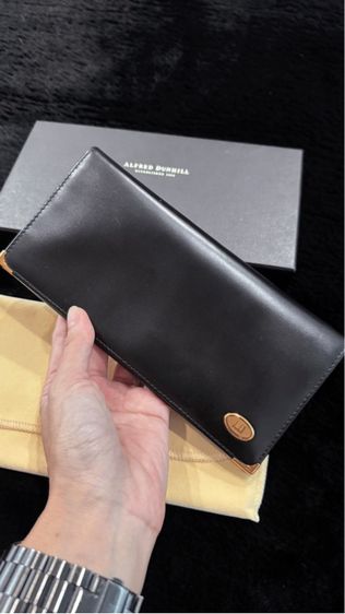 กระเป๋าสตางค์หนังยาวสีดำ ALFRED DUNHILL LONDON พร้อมกล่อง ถุงผ้า การ์ด  รูปที่ 3