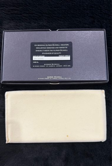 กระเป๋าสตางค์หนังยาวสีดำ ALFRED DUNHILL LONDON พร้อมกล่อง ถุงผ้า การ์ด  รูปที่ 10