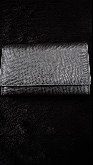 ไม่ระบุ หนัง PU กระเป๋าหนังใส่กุญแจ Prada โลโก้ Prada สีดำ อะไหล่สีเงิน 6 กุญแจ