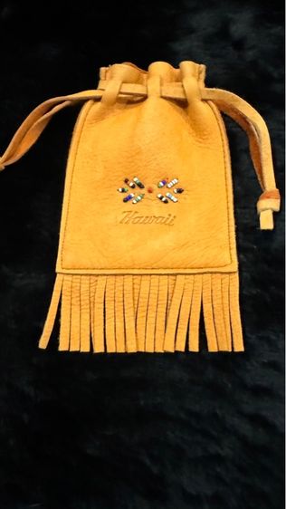 ไม่ระบุ เหลือง หนังแท้ กระเป๋าฮาวาย หนังกวาง