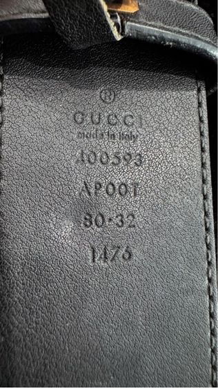 เข็ดขัดหนังกุชชี่ หัว GG สีทอง  รูปที่ 4