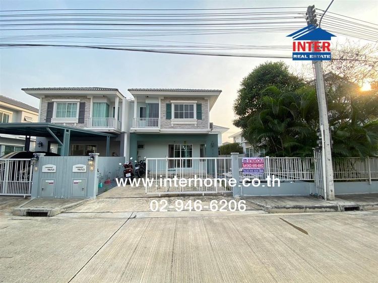 บ้านเเฝด 2 ชั้น 36.3 ตร.ว. หมู่บ้านวิลลาจจิโอ พระราม2 ซอยพระราม2 ซอย100 ถนนพระราม2 ถนนเอกชัย131 เมืองสมุทรสาคร สมุทรสาคร