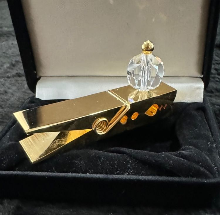 คลิปหนีบชุบทองประดับด้วยคริสตัล SWAROVSKI  รูปที่ 4