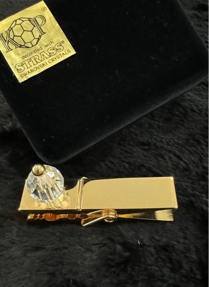 คลิปหนีบชุบทองประดับด้วยคริสตัล SWAROVSKI 