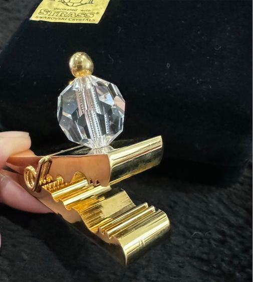 คลิปหนีบชุบทองประดับด้วยคริสตัล SWAROVSKI  รูปที่ 6