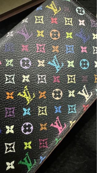 Louis Vuitton Monogram Black Multicolorกระเป๋าสตางค์ หลุยส์ วิตตอง รูปที่ 7