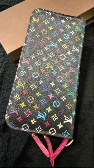 Louis Vuitton Monogram Black Multicolorกระเป๋าสตางค์ หลุยส์ วิตตอง รูปที่ 4