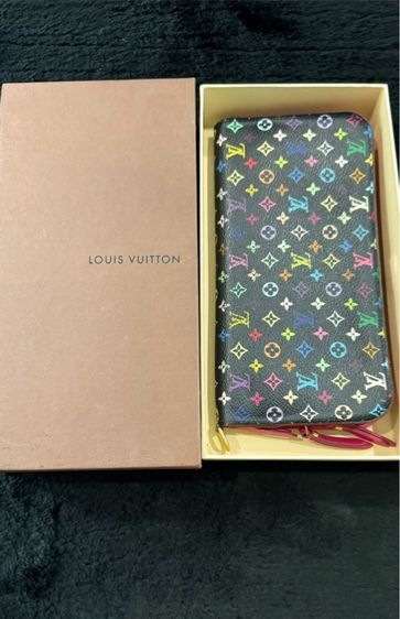 หญิง หลากสี หนังแท้ อื่นๆ Louis Vuitton Monogram Black Multicolorกระเป๋าสตางค์ หลุยส์ วิตตอง