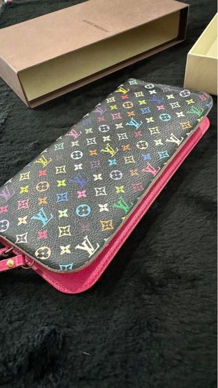 Louis Vuitton Monogram Black Multicolorกระเป๋าสตางค์ หลุยส์ วิตตอง รูปที่ 5