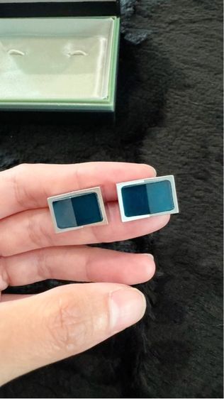 Kenzo cufflinks with Green Gem with box คัฟลิงค์ เคนโซ่ พร้อมกล่อง รูปที่ 5