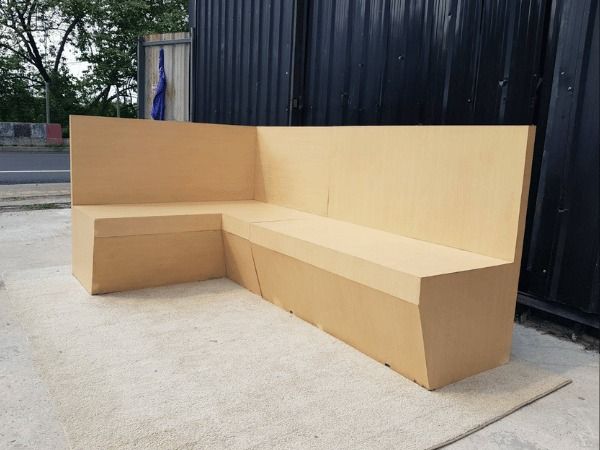 ม้านั่งเข้ามุมL 2 ชิ้น พนักพิงหลังสูง 