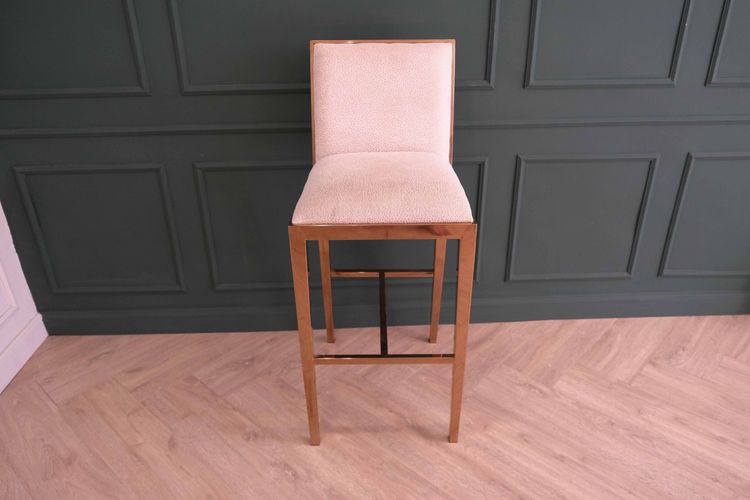 เก้าอี้บาร์ ขาสแตนเลส สี PinkGold เก้าอี้บาร์ Modern Luxury Style รูปที่ 2