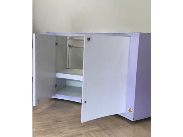 ตู้จิวเวลรี่ ตู้กระจกโชว์สินค้า ทรงโค้งยาว สีม่วง (มี 2 ใบ) รูปที่ 5