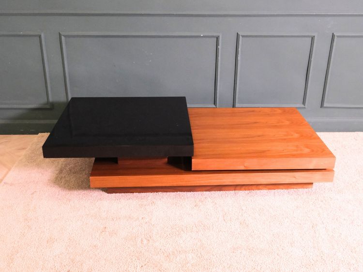 โต๊ะวินเทจปรับระดับ สไตล์โมเดิร์น สีไม้มะออกกานีดำ รูปที่ 2