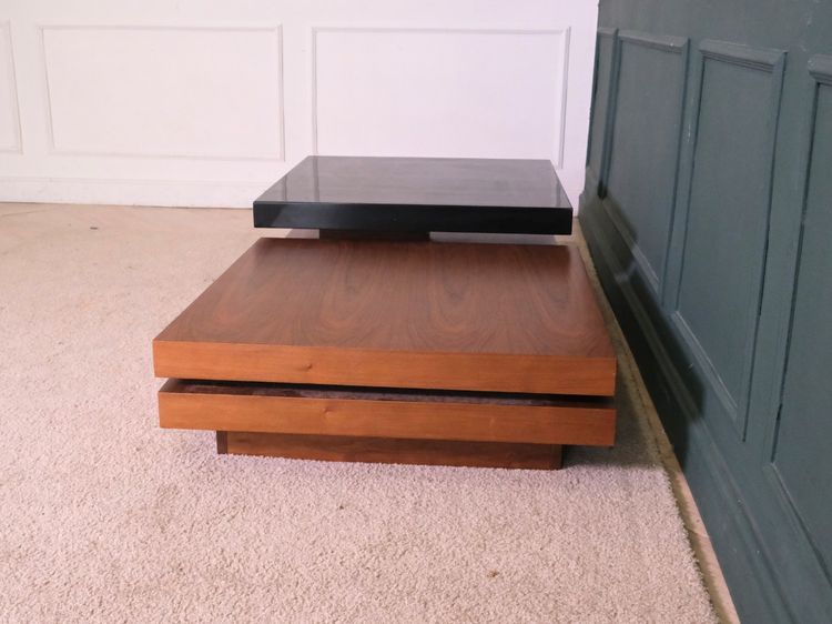 โต๊ะวินเทจปรับระดับ สไตล์โมเดิร์น สีไม้มะออกกานีดำ รูปที่ 5