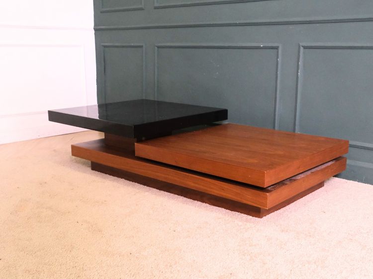 โต๊ะวินเทจปรับระดับ สไตล์โมเดิร์น สีไม้มะออกกานีดำ รูปที่ 3