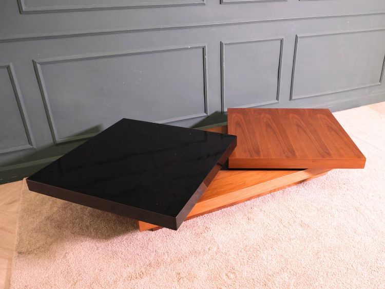 โต๊ะวินเทจปรับระดับ สไตล์โมเดิร์น สีไม้มะออกกานีดำ รูปที่ 9