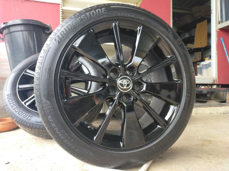แม็กโตโยต้า ขอบ18 สีอบpowder coat พร้อมยางบริสโตน 235 45 18 ปลายปี23 ใส่ camry crow revo vigo innovaอื่นๆ 5 รู 114 รูปที่ 3