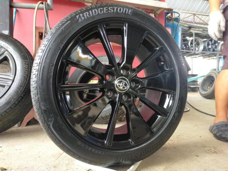 แม็กโตโยต้า ขอบ18 สีอบpowder coat พร้อมยางบริสโตน 235 45 18 ปลายปี23 ใส่ camry crow revo vigo innovaอื่นๆ 5 รู 114 รูปที่ 4