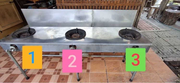 ชุดเตาจีน 3 หัว พร้อมฮูดดูดควัน รูปที่ 10