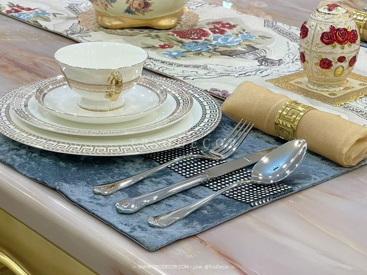 AETHER Luxury Baroque Dining Set ชุดโต๊ะอาหารสไตล์บาร็อค หลุยส์ สีทอง 6ที่นั่ง รุ่น อีเธอร์ รูปที่ 16