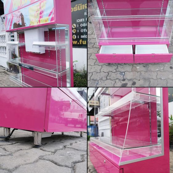 ชั้นวางสินค้า 5 ชั้น 2 ลิ้นชัก (ชมพู) ชั้นวางมินิมาร์ท Supermarket Shelf รูปที่ 2