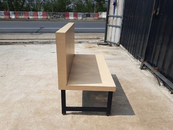 ชุดโต๊ะเก้าอี้ไม้ 4 ที่นั่ง ขาเหล็ก สีดำ รูปที่ 16