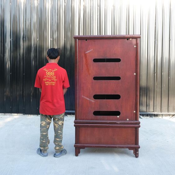 ตู้ไม้สัก 4 บานเปิด งานคุณภาพจากโรงแรม 5 ดาว รูปที่ 6