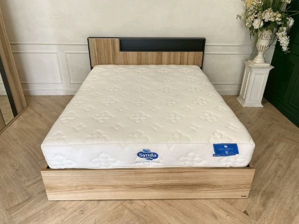 เซ็ตห้องนอน ตู้เสื้อผ้า เตียง 5 ฟุต ยี่ห้อ Koncept ที่นอนสปริง 5 ฟุต ยี่ห้อ Synda รูปที่ 4