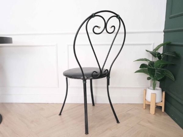 โต๊ะกลมสีดำ โครงเหล็ก หน้าท็อปไม้ + เก้าอี้โครงเหล็ก เบาะหนัง รูปที่ 17