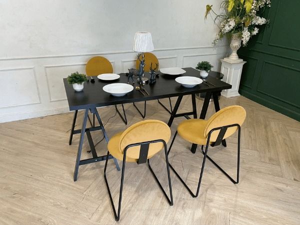 โต๊ะไม้ ทรงสี่เหลี่ยมผืนผ้า สีดำ รูปที่ 14