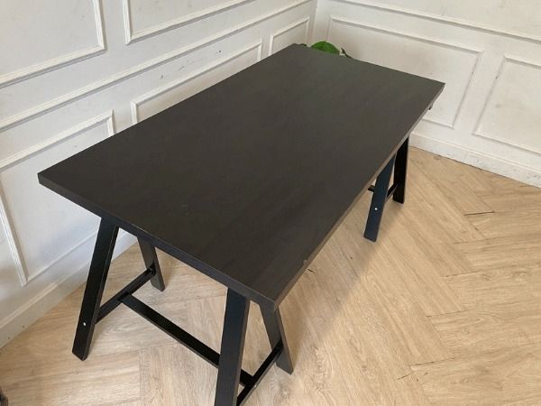 โต๊ะไม้ ทรงสี่เหลี่ยมผืนผ้า สีดำ รูปที่ 10