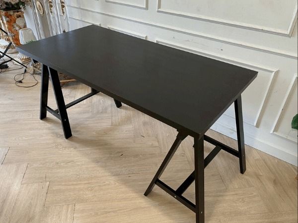 โต๊ะไม้ ทรงสี่เหลี่ยมผืนผ้า สีดำ รูปที่ 11