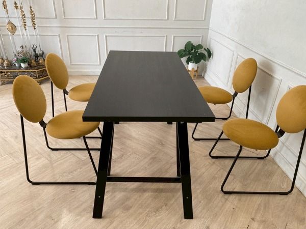 โต๊ะไม้ ทรงสี่เหลี่ยมผืนผ้า สีดำ รูปที่ 13