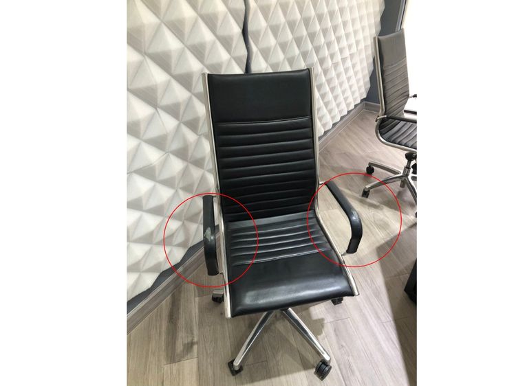เก้าอี้สำนักงาน โครงเหล็ก เบาะหนัง สีดำ ยี่ห้อ Modernform รูปที่ 10