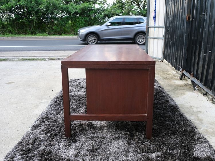 โต๊ะทำงาน 3 ลิ้นชัก 1 บานเปิด โครงไม้ สีไม้มะออกกานี 168 cm รูปที่ 5