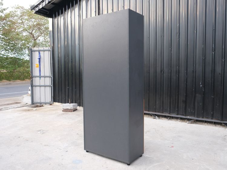 ตู้เอกสาร ทรงสูง 4 บานเปิด กระจกบน ล่างทึบ สีไม้ดำ ยี่ห้อ Rockworth รูปที่ 14