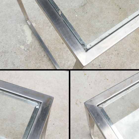 โต๊ะท็อปกระจก โครงสแตนเลส โต๊ะอเนกประสงค์ ท็อปกระจก รูปที่ 4