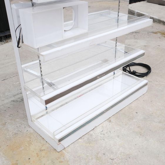 ชั้นวางสินค้า ชั้นโชว์สินค้า 5 ชั้น ชั้นปรับระดับได้ ป้ายไฟด้านบน สีขาว (ตัวใหญ่) รูปที่ 6