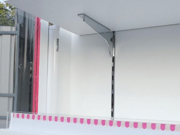 ชั้นวางเครื่องสำอาง หน้าเดียว Shelf ชั้นวางสินค้า 5 ชั้น สีชมพู-ขาว รูปที่ 4