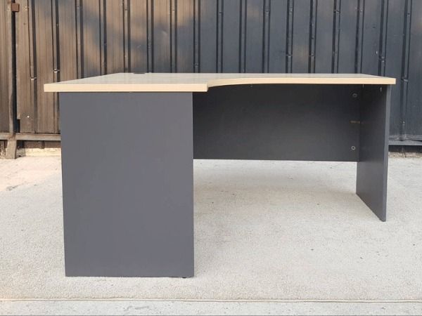 โต๊ะทำงานเข้ามุม L ขาสีเทา หน้าโต๊ะสีครีม 150cm รูปที่ 9